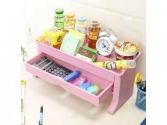 1Pc 2-Layer Kitchen Office Bathroom Storage Shelf Organizer Disp