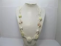 12X Ivory Handmade Paper Necklaces