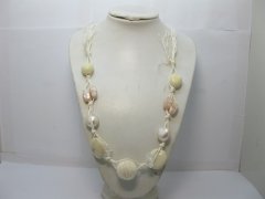 12X Ivory Handmade Paper Necklaces