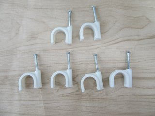 12Pkts X 8Pcs Cable Clips Flat Clips Cable Fixer 18mm Retail Pac