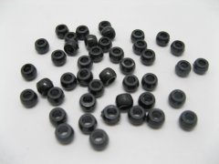 1100 Plastic Black Barrel Pony Beads 6x8mm 1100 Plastic Black Barrel Pony Beads 6x8mm