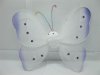10Pcs Purple and White Butterfly Gossamer Craft W/Pin 18x22cm