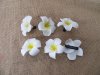 20Pcs White Frangipani Flower Hair Clips Head Wear Hair Accessor