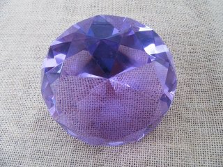 1X Jumbo Purple Round Crystal Taper Ball 12x8cm (image for) 1X Jumbo Purple Round Crystal Taper Ball 12x8cm