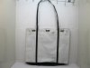 10Pcs White Canvas Shoulder Bags w/Inside Zip Lock