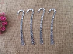 (image for) 20Pcs Tibetan Silver Color Butterfly Flower Carved Hook Metal