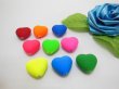 (image for) 98 Heart Charms Acrylic Rubber Beads for Jewelry Making