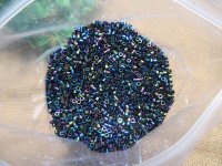 450g Opaque Iridescen Tube Glass Bugle Seed Beads 2mm 450g Opaque Iridescen Tube Glass Bugle Seed Beads 2mm