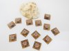 100Pcs Brown Flower Cube Flatback Beads 13x13mm 100Pcs Brown Flower Cube Flatback Beads 13x13mm