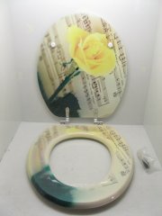 1X New Unique Rose Flower Toilet Seat & Cover