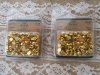 3Sheet x 150pcs Golden Plated Premium Acrylic Gemstones - 6mm di