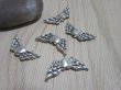 (image for) 100Pcs Love Heart Angel Wing Beads Charms Earring Connector