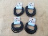 3Pack x 4Pcs 48Yds Black Beading Silky Cord Jewellery Rope 2.5mm