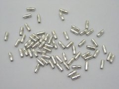 (image for) 500 Shiny Metal Tube Spacer Beads Jewelry Finding
