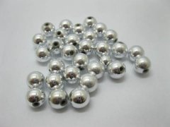 (image for) 1000 Silver Plated Coated 10mm Round Spacer Beads