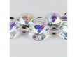100 AB Clear Crystal Faceted Double-Hole Suncatcher Beads 14mm
