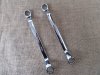 2Pcs Ratchet Spanner Wrench Set Double Ended Box 16/17mm
