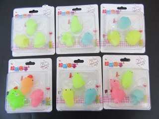 12Sheets X 3Pcs Hand Squeeze Squishy Animal Healing Stress Relie