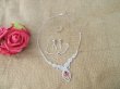 1Set Red Luxury Bridal Jewelry Set Necklace Earring Bracelet