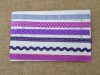 20Sheets X 6Pcs Purple Adhesive Printed Ribbon Craft Trim