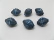 240 Blue Oval Textured Plastic loose beads (image for) 240 Blue Oval Textured Plastic loose beads
