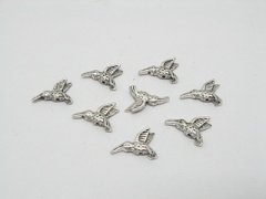 100 Pewter Bird Spacers Beads Jewellery finding ac-ea70