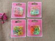 (image for) 1Sheetx 120Pcs Elastic Hair Bands Hair Accessory Mixed Color