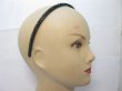 1Pc 8mm Hairband Hair Bands with Rhinestone Black (image for) 1Pc 8mm Hairband Hair Bands with Rhinestone Black
