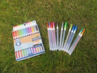 12Pcs Colored Glitter Gel Pens Coloring Art School Office