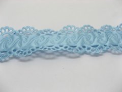 (image for) 5Roll X 10Meters Blue Satin Wide Flower Craft Daisy Ribbon