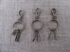(image for) 10Pcs Metal Keyring Keychain Key Ring With Hook