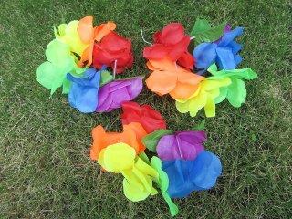 (image for) 12Pcs (6Prs) Hawaiian Dress Party Flower Leis/Lei Bracelet