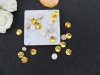 110Pcs Glue Sew Stitch On Flat Back Round Rhinestone Gems - Yell 110Pcs Glue Sew Stitch On Flat Back Round Rhinestone Gems - Yell