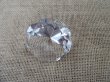 1X Clear Round Crystal Taper Ball 60x36mm (image for) 1X Clear Round Crystal Taper Ball 60x36mm