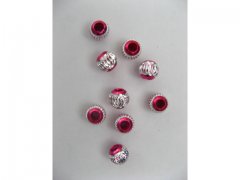 200 Rosy Aluminium Round European Beads dia.10mm be-a44 200 Rosy Aluminium Round European Beads dia.10mm be-a44