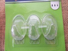 (image for) 12Sheet x 3Pcs Self Adhesive Removable Hooks Heavy Duty Clip Wal