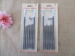 (image for) 10Sheets x 7Pcs Paintbrush Set Oil Paint Brush Watercolor Artist
