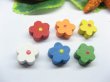 (image for) 300 New Flower Wood Beads Mixed Color 15mm