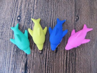 36 New Dolphin Shape Erasers Mixed Color