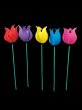 6Pcs Tulip Flower Windmills Wind Spinner Garden Decor (image for) 6Pcs Tulip Flower Windmills Wind Spinner Garden Decor