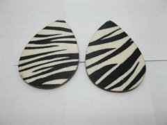 100 Zebra-Stripe Teardrop Wooden Beads 62mm long 100 Zebra-Stripe Teardrop Wooden Beads 62mm long