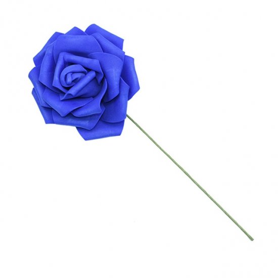 25Pcs BLUE Rose Artificial Foam Flower Hair Pick Wedding - Click Image to Close