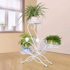 (image for) 1Set 3-layer Swan Flower Plant Display Stand Holder Home Garden