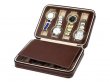 1Pc Brown Watch Storage 8 Compartment Display Case