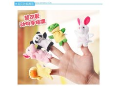 (image for) 10 Lovely Family Animal Finger Puppet Dolls Educational Hand Toy