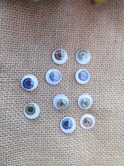 12Packs x 10Pcs Joggle Eyes/Movable Eyes for Crafts 15mm Dia Mix