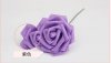 25Pcs Purple Rose Artificial Foam Flower Hair Pick Wedding Favor