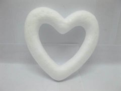 (image for) 100Pcs Polystyrene Foam Hollow Heart Decoration Craft DIY 90mm