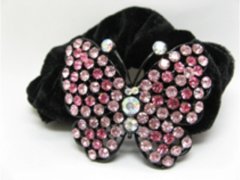 (image for) 1Pc Chic Designer Hair Clips,Rhinestone Floral Clip