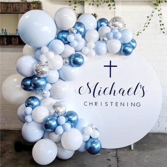 1Set 104Pcs Blue Balloon Garland Arch Kit Wedding Party Baby Sho - Click Image to Close